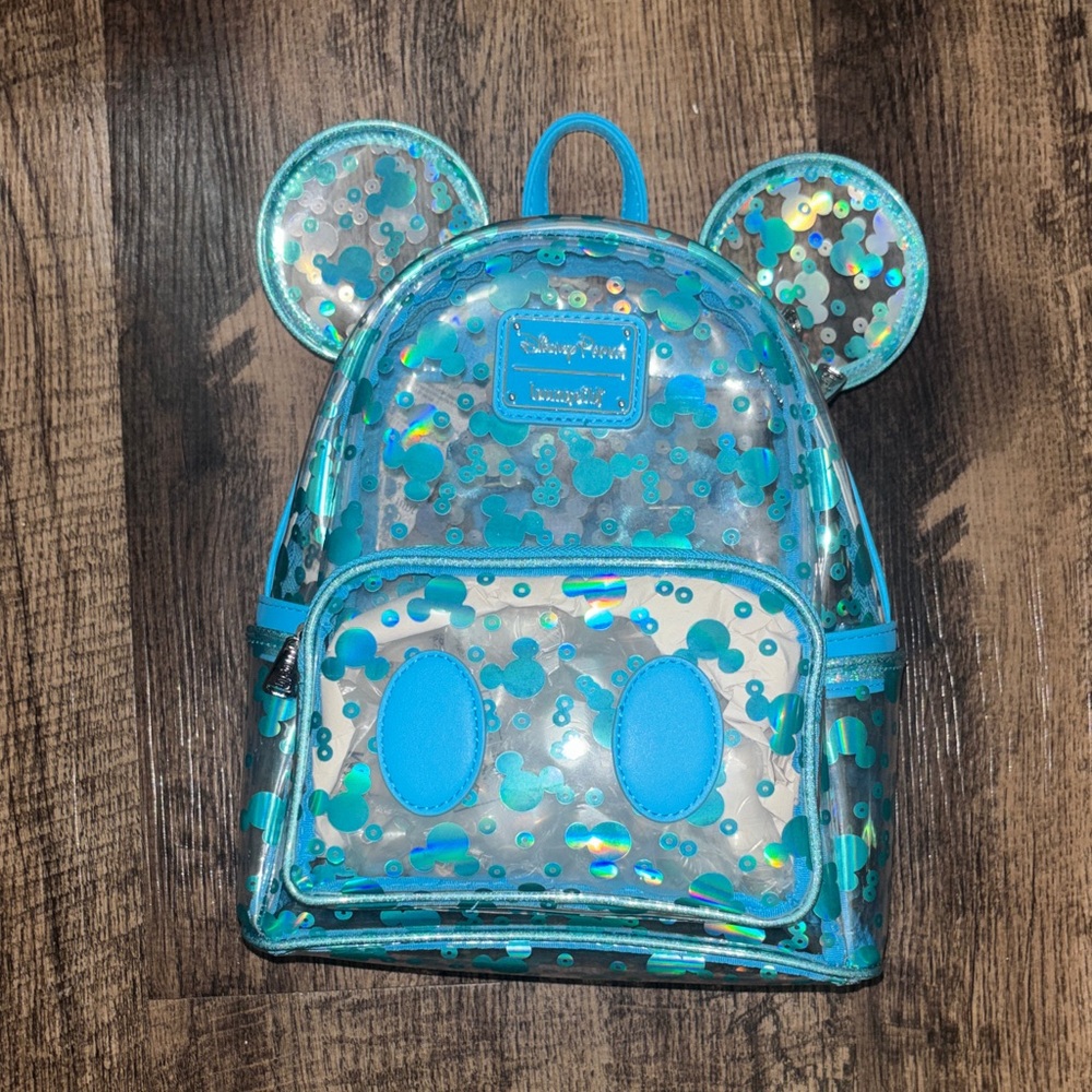 Disney Holographic Blue Mickey Backpack